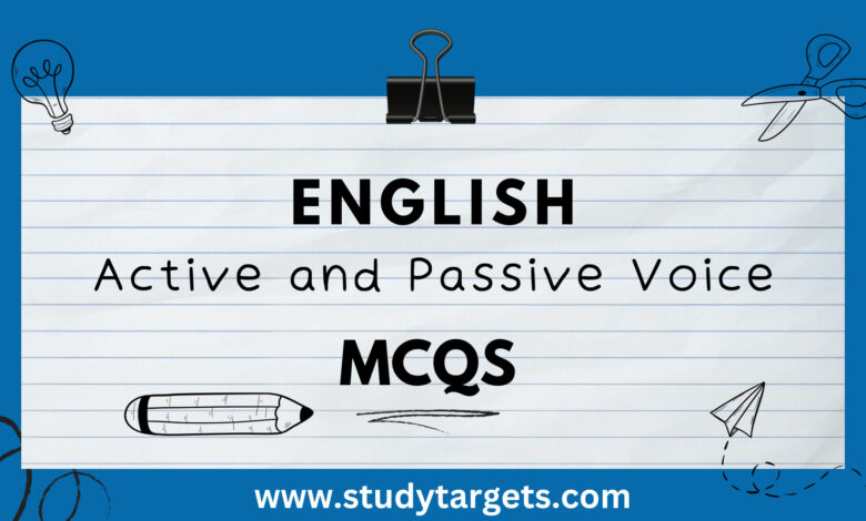 Active and Passive Voice MCQ