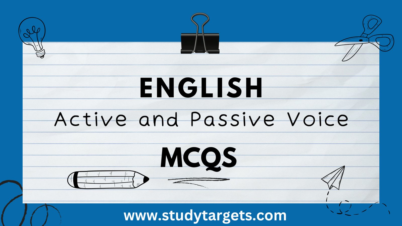 Active and Passive Voice MCQ