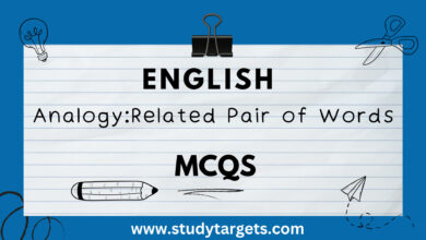 Analogy MCQs Related Pair of Words English MCQs
