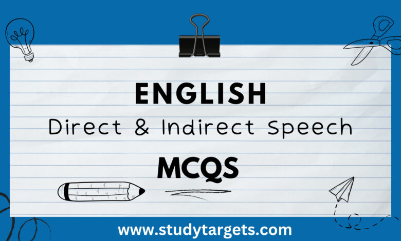 Direct Indirect Speech MCQs