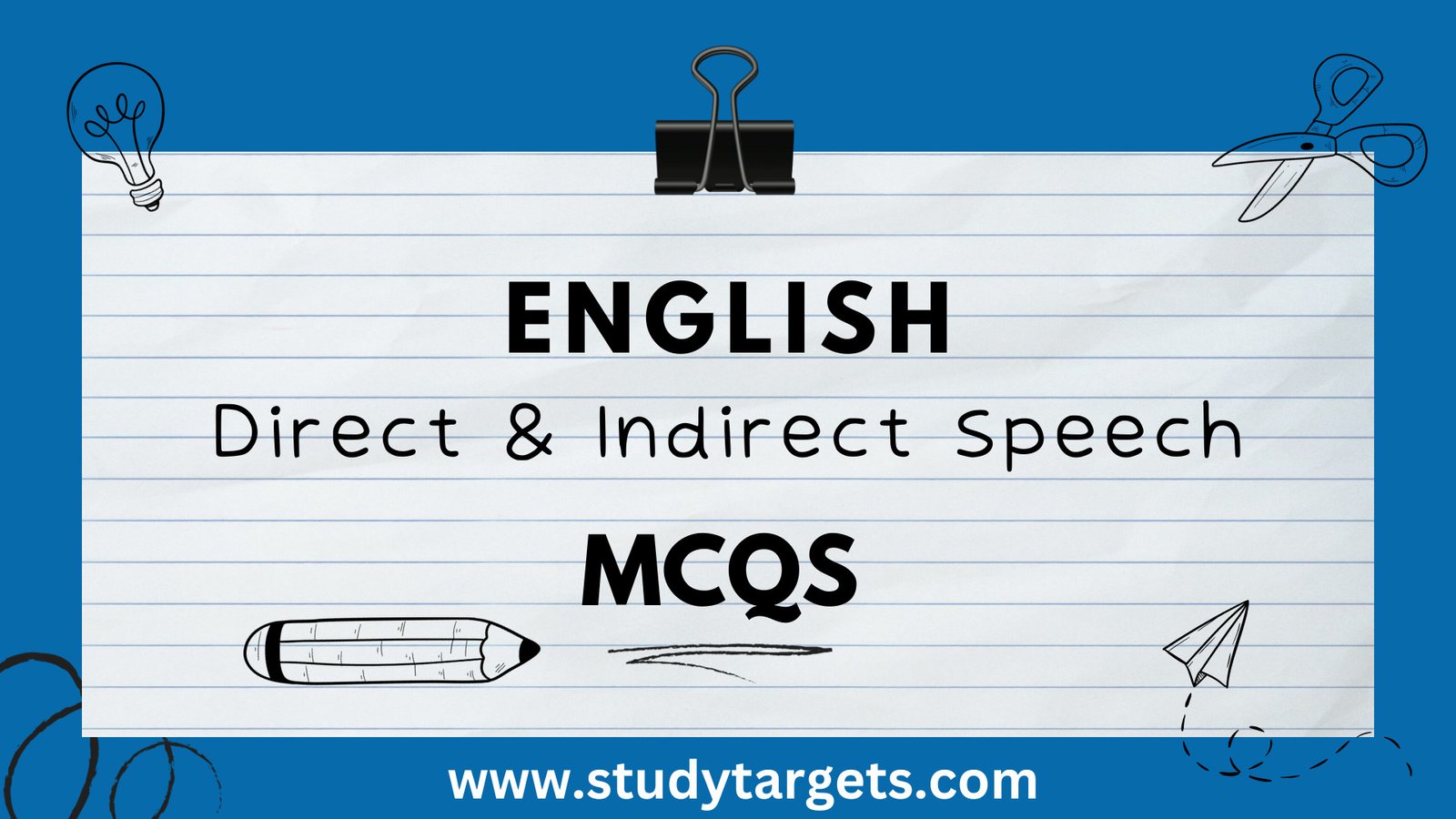 Direct Indirect Speech MCQs