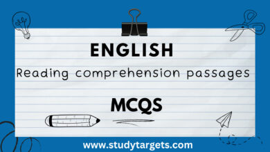 Reading comprehension passages with MCQs and questions and answers