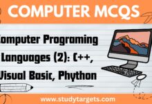 MCQs: Computer Programing Languages (2): C++, Visual Basic, Phython : Computer MCQs