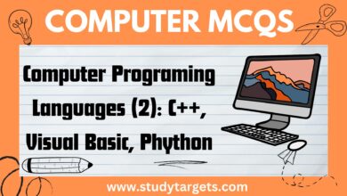 MCQs: Computer Programing Languages (2): C++, Visual Basic, Phython : Computer MCQs