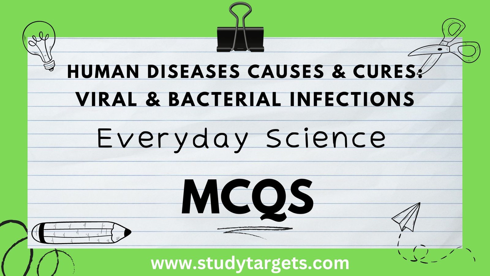 Human Diseases Causes And CuresViral ,Epidemics,PandemicsEveryday Science MCQs