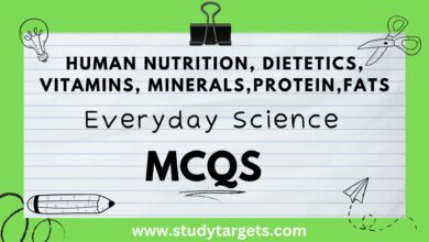 Human Nutrition & Dietetics,Vitamins, Minerals,Protein,FatsEveryday Science MCQs
