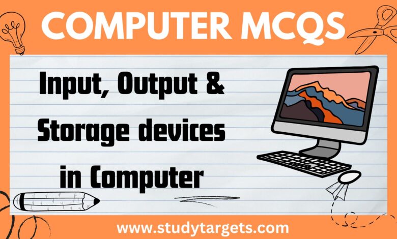 MCQs: Input, Output & Storage devices in Computer: Computer MCQs