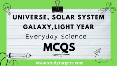 Our Universe, Solar System,Galaxy,Light Year Everyday Science MCQs