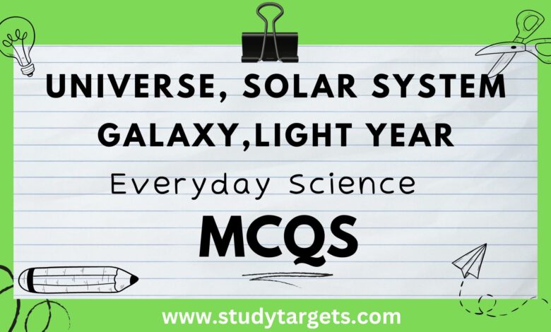 Our Universe, Solar System,Galaxy,Light Year Everyday Science MCQs