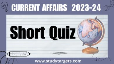 Short Quiz Current Affairs 2023-24 Short Quiz