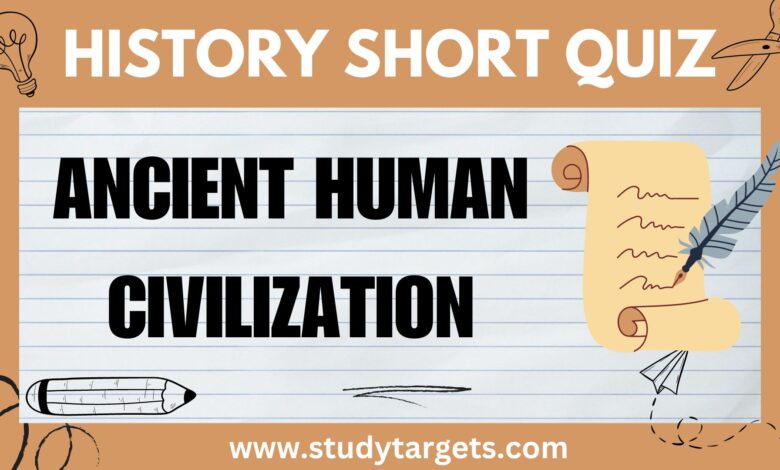 Short Quiz :Ancient Human Civilization :World History Short Quiz