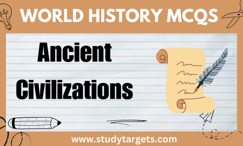 MCQs: Ancient Civilizations : History MCQs: