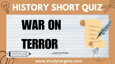 Short Quiz :War on Terror : World History Short Quiz