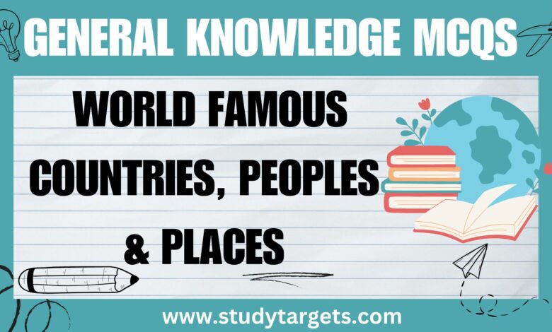 GK MCQs: World Famous Countries, Peoples & Places :General Knowledge MCQs