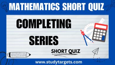 Completing Series Mathematics Short Quiz