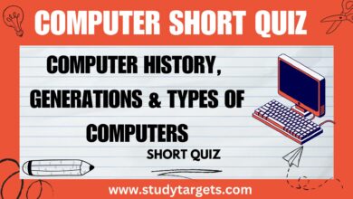 Computer History, Generations & Types Of Computers Short Quiz