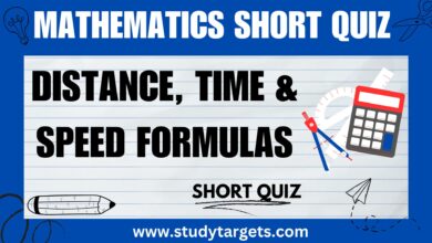 Distance, Time, and Speed Formulas