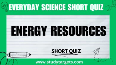 Energy Resources Everyday Science Shot Quiz
