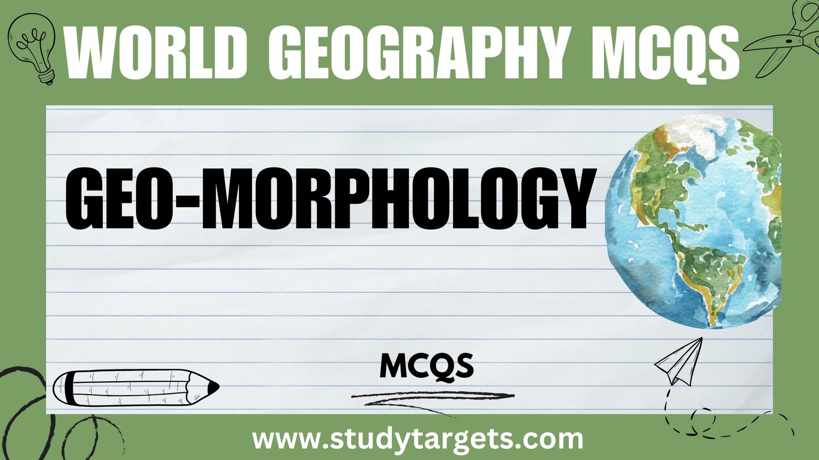 MCQs: Geo-Morphology : World Geography MCQs: