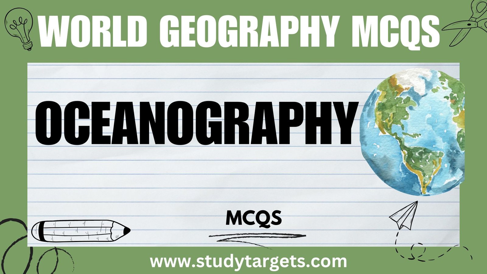 MCQs : Oceanography : World Geography MCQs