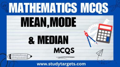 Mean,Mode,Median Mathematics MCQs
